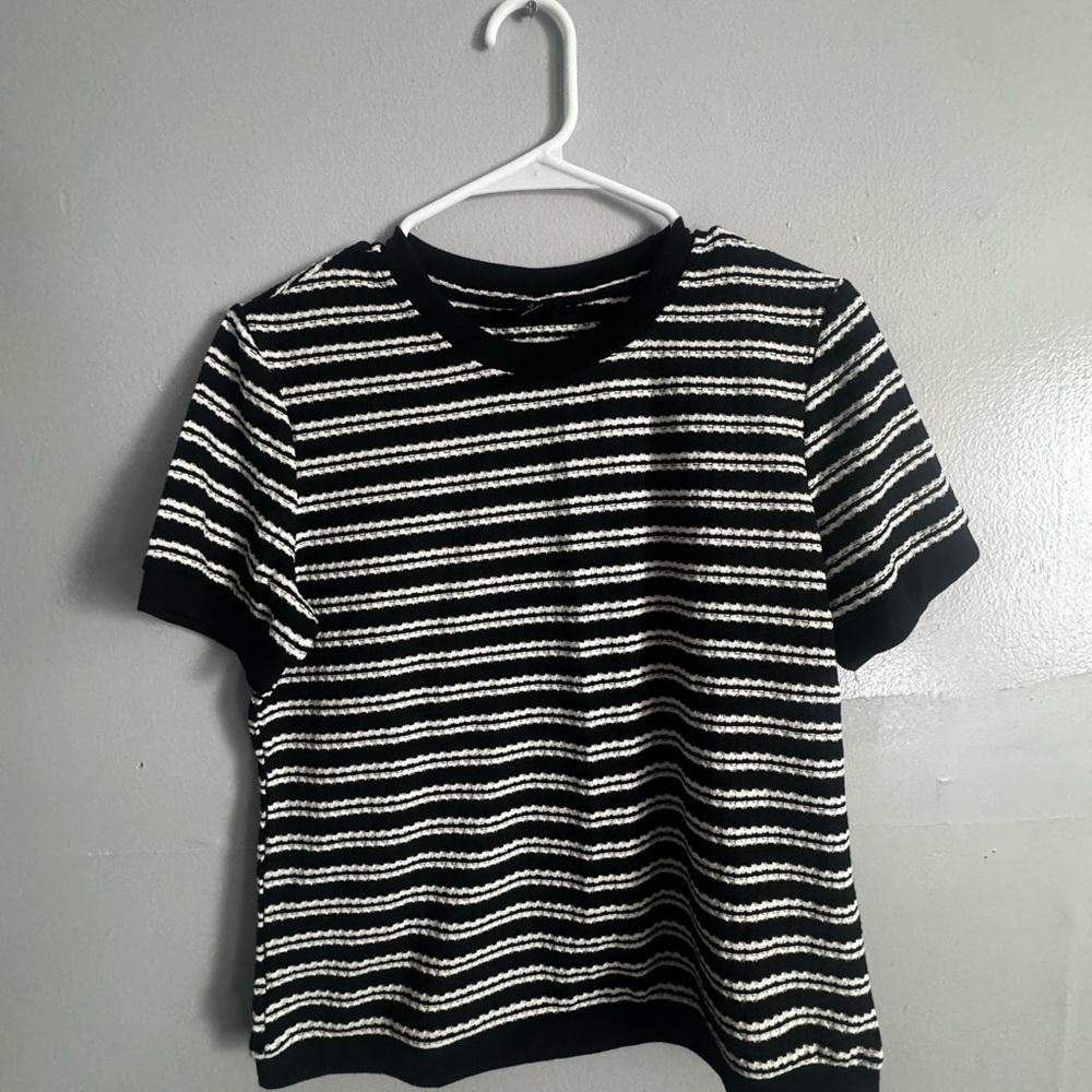 Black & White Striped knit top (Fits like M)